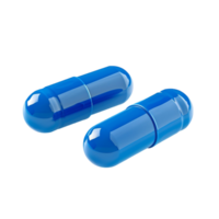 Blau Tabletten auf transparent Hintergrund. png