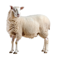 Sheep standing on transparent background. png