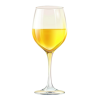 A glass of white wine on a transparent background png