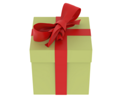 Present box isolated on background. 3d rendering - illustration png