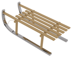 jul kälke isolerat på bakgrund. 3d tolkning - illustration png