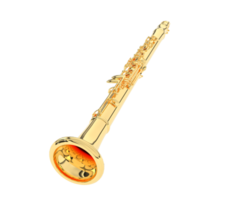 Clarinet isolated on background. 3d rendering - illustration png