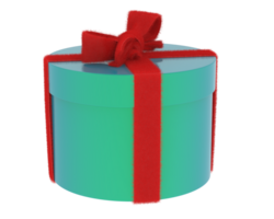 Present box isolated on background. 3d rendering - illustration png