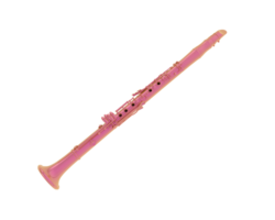 clarinete aislado en antecedentes. 3d representación - ilustración png