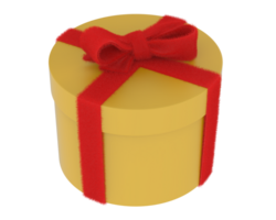 Present box isolated on background. 3d rendering - illustration png