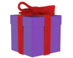 Present box isolated on background. 3d rendering - illustration png