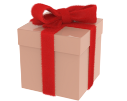 Present box isolated on background. 3d rendering - illustration png