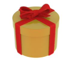 Present box isolated on background. 3d rendering - illustration png