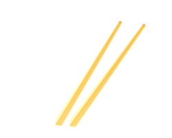 baguettes isolé sur Contexte. 3d le rendu - illustration png