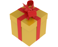 Present box isolated on background. 3d rendering - illustration png