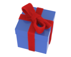 Present box isolated on background. 3d rendering - illustration png