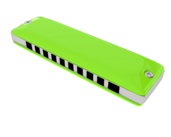 Classic harmonica isolated on background. 3d rendering - illustration png