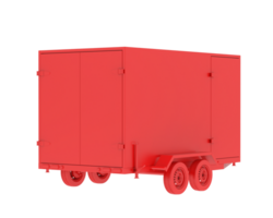 Refrigerated trailer isolated on background. 3d rendering - illustration png