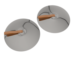 Cymbal isolated on background. 3d rendering - illustration png