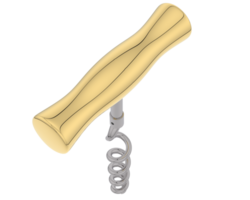 Corkscrew isolated on background. 3d rendering - illustration png