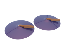 Cymbal isolated on background. 3d rendering - illustration png