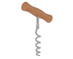 Corkscrew isolated on background. 3d rendering - illustration png