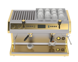 Coffee machine isolated on background. 3d rendering - illustration png