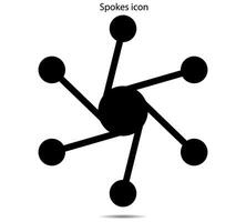 Spokes icon, illustrator on background vector