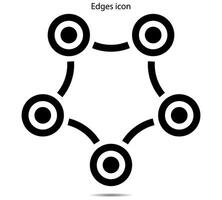 Edges icon, illustrator on background vector