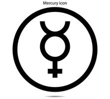 Mercury icon, illustrator on background vector