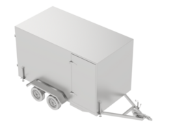 Refrigerated trailer isolated on background. 3d rendering - illustration png