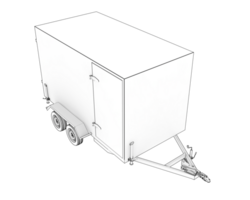 kallt trailer isolerat på bakgrund. 3d tolkning - illustration png