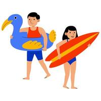 Summer Holiday People Illustration vector