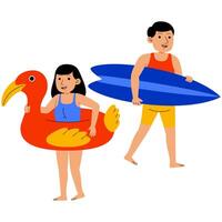 Summer Holiday People Illustration vector