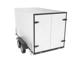 Refrigerated trailer isolated on background. 3d rendering - illustration png