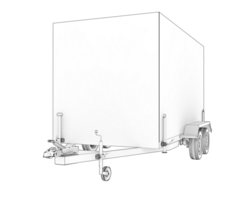 Refrigerated trailer isolated on background. 3d rendering - illustration png