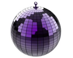 Disco ball isolated on background. 3d rendering- illustration png