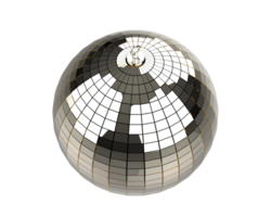 disco bal geïsoleerd Aan achtergrond. 3d weergave- illustratie png