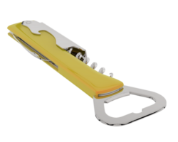 Classic corkscrew isolated on background. 3d rendering - illustration png