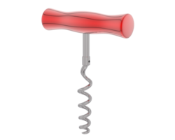 Corkscrew isolated on background. 3d rendering - illustration png