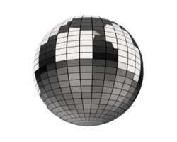 discoteca bola isolado em fundo. 3d Renderização- ilustração png