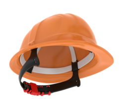 Construction hat isolated on background. 3d rendering - illustration png