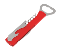 Classic corkscrew isolated on background. 3d rendering - illustration png