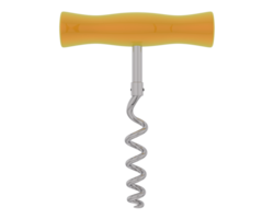 Corkscrew isolated on background. 3d rendering - illustration png