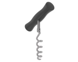 Corkscrew isolated on background. 3d rendering - illustration png