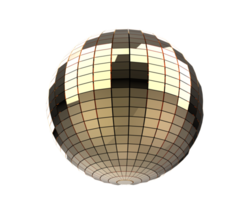 Disco ball isolated on background. 3d rendering- illustration png