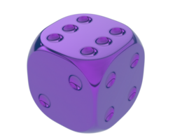 Dice isolated on background. 3d rendering - illustration png