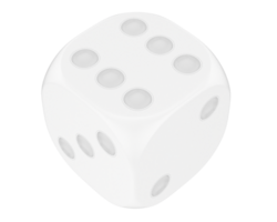 Dice isolated on background. 3d rendering - illustration png