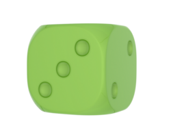 Dice isolated on background. 3d rendering - illustration png