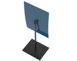 Curved tabletop display isolated on background. 3d rendering - illustration png