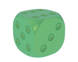 Dice isolated on background. 3d rendering - illustration png