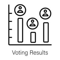 Trendy Voting Results vector