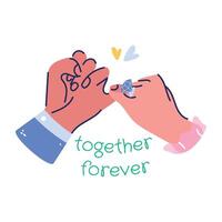 Trendy Together Forever vector