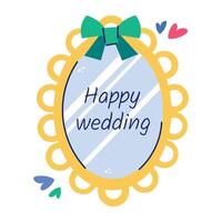 Trendy Wedding Mirror vector