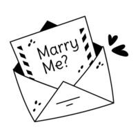 Trendy Proposal Message vector